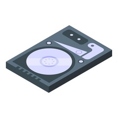 Poster - HDD icon isometric vector. Computer hard drive. Hdd hardware device