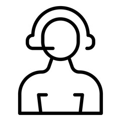Poster - Narrow market call support icon. Outline Narrow market call support vector icon for web design isolated on white background