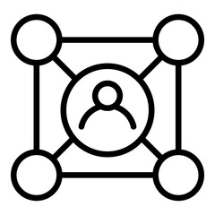 Poster - narrow market avatar icon. outline narrow market avatar vector icon for web design isolated on white