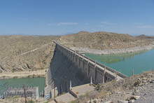 Elephant Butte Lake During Drought Low Reservoir Waterline 90 Feet Down
