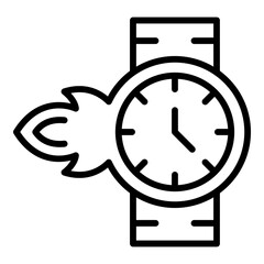 Poster - Late work icon. Outline Late work vector icon for web design isolated on white background