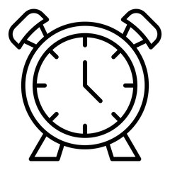 Poster - late work alarm clock icon. outline late work alarm clock vector icon for web design isolated on whi