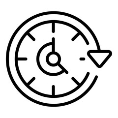 Poster - Late work hours icon. Outline Late work hours vector icon for web design isolated on white background