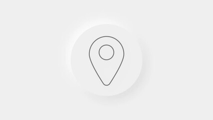 Fototapete - GPS location pointer animated icon. Location Pin icon.