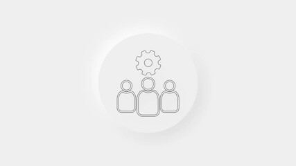 Poster - Outsourcing concept icon isolated on white background. Cooperation sign. Idea of teamwork and investment. 4K
