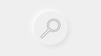 Poster - Search line icon, motion graphic animation with magnifying glass.