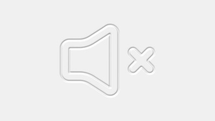 Poster - Speaker mute icon isolated on white background. No sound icon. Volume Off symbol. 4K