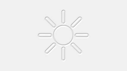 Aufkleber - Sun icon isolated on white background. 4K