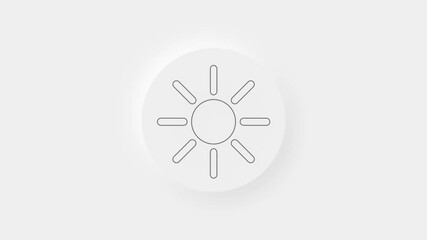 Aufkleber - Sun icon isolated on white background. 4K