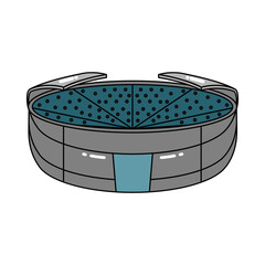 isolated 3d stadium icon modern building