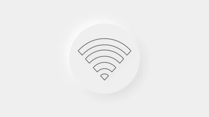 Leinwandbilder - Wifi wireless internet network symbol icon isolated on white background.