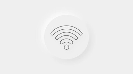 Leinwandbilder - Wifi wireless internet network symbol icon isolated on white background.