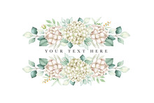 Elegant Hydrangea Flower Invitation Card Set