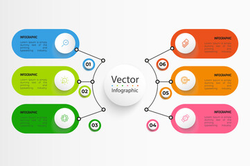 Poster - Business data visualization. Process chart. Abstract elements of graph, diagram with steps, options, parts or processes. Vector business template for presentation.