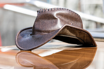 close up of cowboy hat