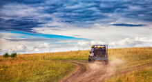 Banner Background Car ATV Tour Of Africa Travel To National Parks Safari Trip Or Savannah