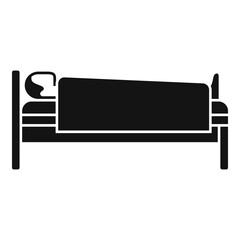 Sticker - Man at hospital bed icon, simple style