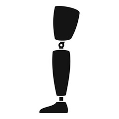 Sticker - Metal prosthetic leg icon, simple style