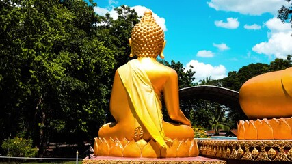 Wall Mural - Behind The Golden Buddha statue.