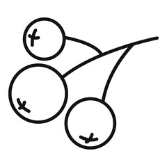 Poster - rowan healthy icon, outline style
