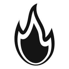 Poster - fire flame smoke icon, simple style