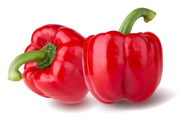 Red Bell Pepper isolated on white background