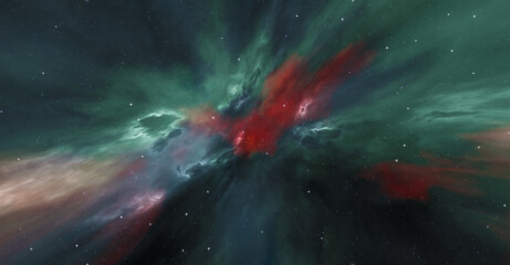 Wall Mural - galaxy space nebula banner background