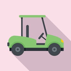 Poster - Golf cart bag icon, flat style