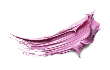 Purple paint brush stroke over white