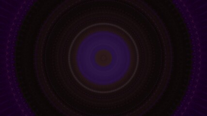 Poster - Black, yellow, and pink rings pulsating randomly. Media. Visualization of a music equalizer with beating sound waves.
