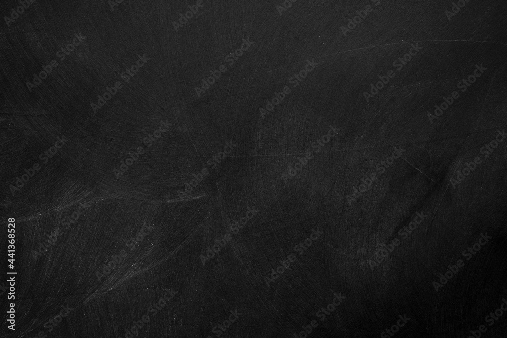 Texture of chalk on black chalkboard or blank blackboard background. School education, dark wall backdrop, template for learning board concept. - obrazy, fototapety, plakaty 