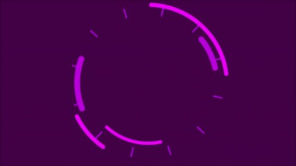 Poster - Animation of purple screen with circle and stripes over businessman using smartphone