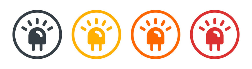 Poster - Led light bulb icon vector illustration. Emergency bulb concept