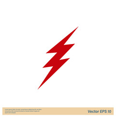 Sticker - lightning icon electricity symbol simple design element