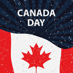 Canvas Print - canada day illustration