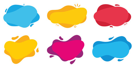 Wall Mural - liquid abstract geometric shapes, banners set. vector illustration