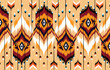 Ikat geometric folklore ornament. Tribal ethnic vector texture. 
Seamless striped pattern in Aztec style. Figure tribal embroidery. 
Indian, Scandinavian, Gyp
sy, Mexican, folk pattern.