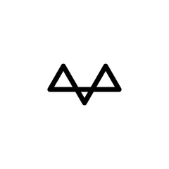 Poster - Initial letter M logo, mountain logo. Fit for your company logo