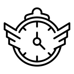 Poster - Person work fast time icon. Outline Person work fast time vector icon for web design isolated on white background