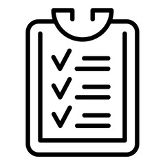 Poster - Regulated products clipboard icon. Outline Regulated products clipboard vector icon for web design isolated on white background