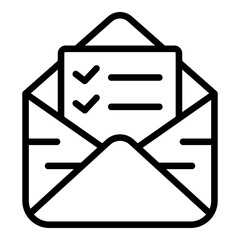 Poster - Regulated products mail paper icon. Outline Regulated products mail paper vector icon for web design isolated on white background