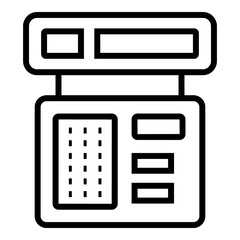 Poster - Subway ticket device icon. Outline Subway ticket device vector icon for web design isolated on white background