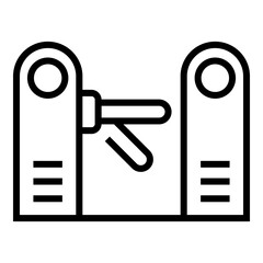 Poster - Subway barrier icon. Outline Subway barrier vector icon for web design isolated on white background