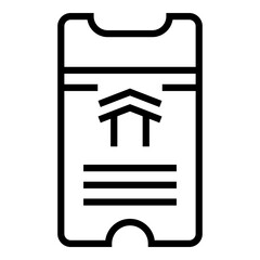 Poster - Subway ticket icon. Outline Subway ticket vector icon for web design isolated on white background