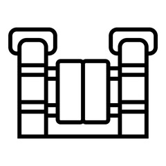 Poster - Metro barrier icon. Outline Metro barrier vector icon for web design isolated on white background