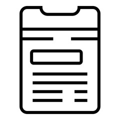 Poster - Metro ticket paper icon. Outline Metro ticket paper vector icon for web design isolated on white background