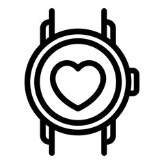 Poster - Runner app heart rate icon. Outline Runner app heart rate vector icon for web design isolated on white background