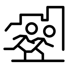 Poster - runner city icon. outline runner city vector icon for web design isolated on white background