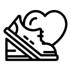 Poster - Runner shoes icon. Outline Runner shoes vector icon for web design isolated on white background