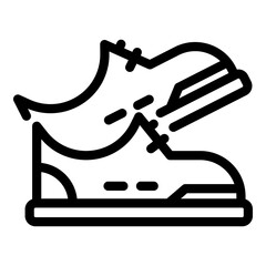 Poster - Runner sport shoes icon. Outline Runner sport shoes vector icon for web design isolated on white background